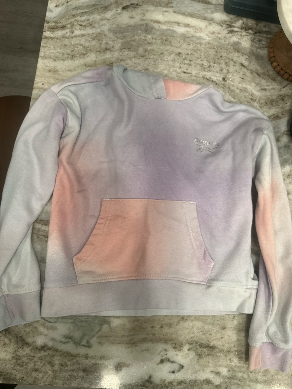 Reebok Pastel Tie-Dye Crewneck Sweatshirt in Lavender & Peach